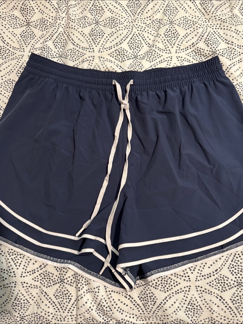 Calia Navy Athletic Shorts with White Trim